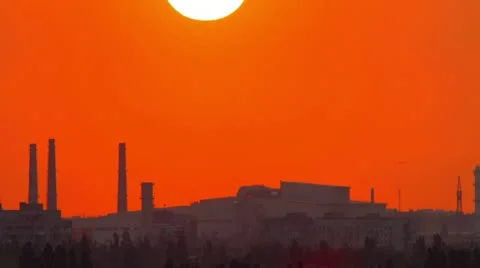 Sunset over the city Stock Footage 21290718