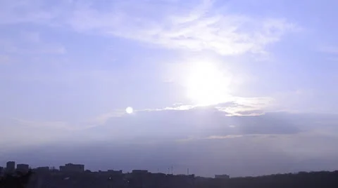 Sunset over the city Stock Footage 23226287