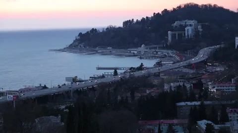 Sunset over the city Vidéo 47537817