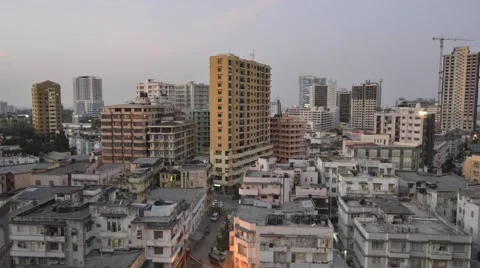 Sunset over a City Stock Footage 51481217