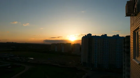 Sunset over city Stock-Footage 54269366