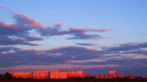 Sunset over the City Video stock 56851950