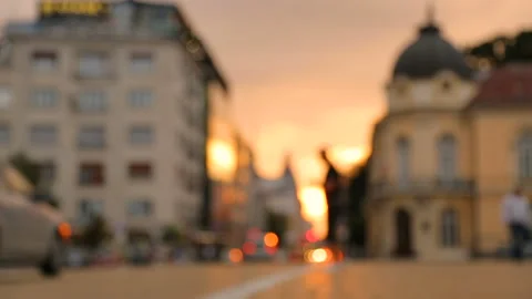 Sunset over the city Видео 96092043