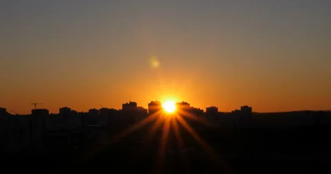 Sunset over the city Stock Footage 107523920