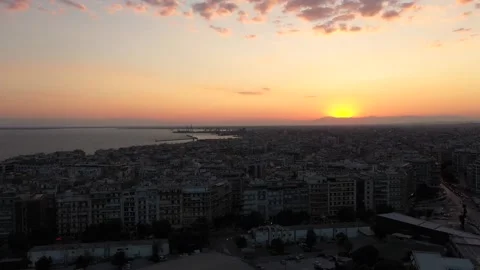 Sunset over the city Vídeo Stock 139826275