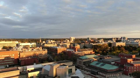 Sunset over city Stock Footage 141753993