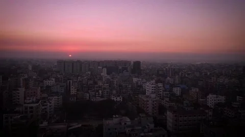 Sunset over the city 스톡 동영상 146436998