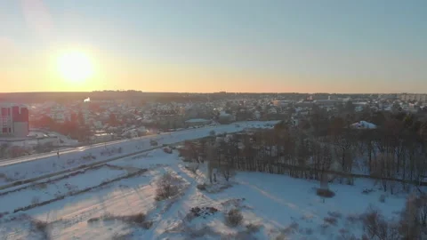 Sunset Over The City Stock Footage 148772725