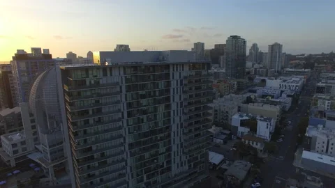 Sunset over the city Stock Footage 151185500