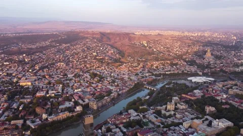 Sunset over the city Stock Footage 168565128