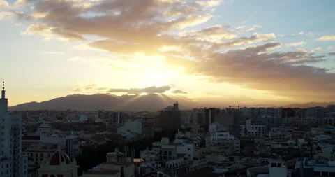 Sunset over city Video stock 192279421