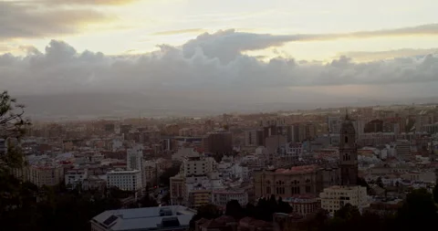 Sunset over city Video stock 192280431