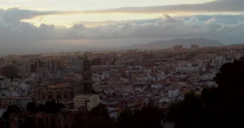 Sunset over city Video stock 192280733