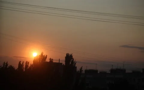 Sunset over the city Stock Footage 203832145