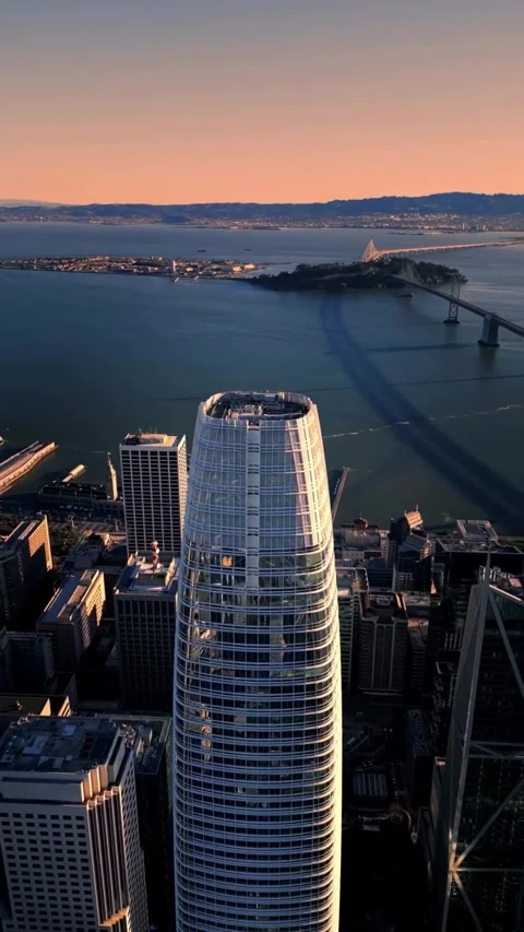 Sunset over the city Stock Footage 272605062