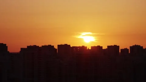 Sunset over a city Stock Footage 287601748