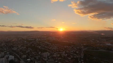 Sunset over City Stock Footage 320073888