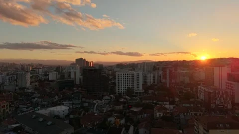 Sunset over city Stock Footage 320073941