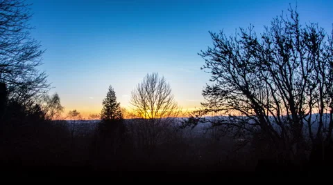 Sunset Over City Lights Time Lapse Stock Footage 45293139