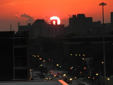 Sunset over the City Stock Photos