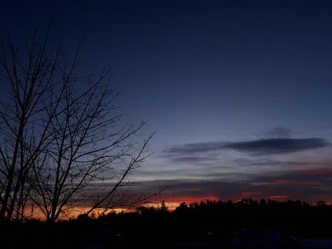 Sunset over the city Stock Photos