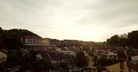 Sunset over the city time lapse Video stock 140928282