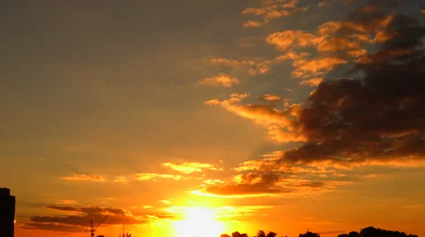 Sunset over the city, timelapse, slide Stock Footage 67629026