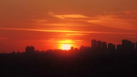 Sunset over city,  Turkey Stock-Footage 140624741