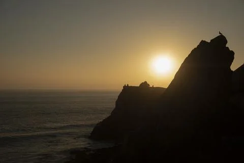 Sunset over the cliffs Stock Photos