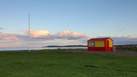 Sunset Over Clogherhead Beach, County Louth, Republic of Ireland Stock-Footage 312506504