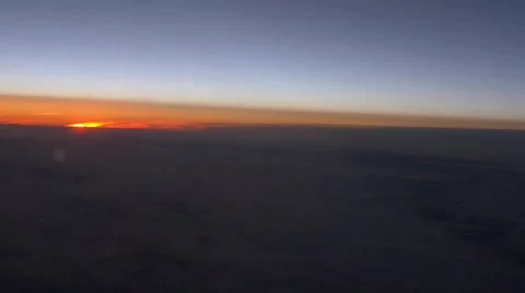 Sunset over clouds aerial Stock Footage 54907880