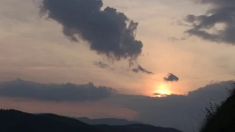 Sunset over Clouds Stock Footage 104011431