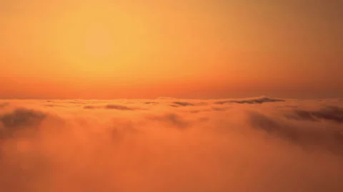 Sunset over the clouds Stock Footage 281408921