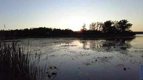 Sunset over cove Stock Footage 157559283