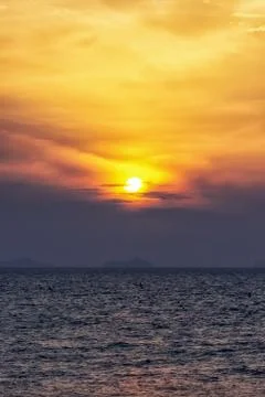 Sunset over daecheon beach Stock Photos