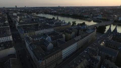 Sunset over Denmark Stock Footage 112764287