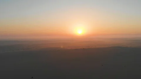 SUNSET OVER THE DESERT DUNE Stock Footage 130071527