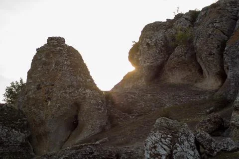 Sunset over Dobrogea Gorges Stock Photos