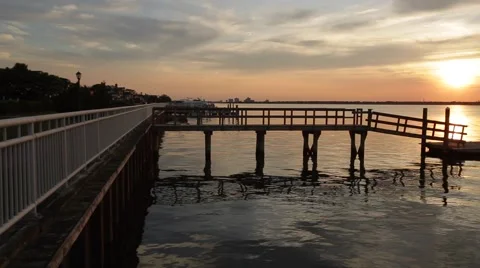 Sunset over the dock (7 of 8) Stock Footage 43060590