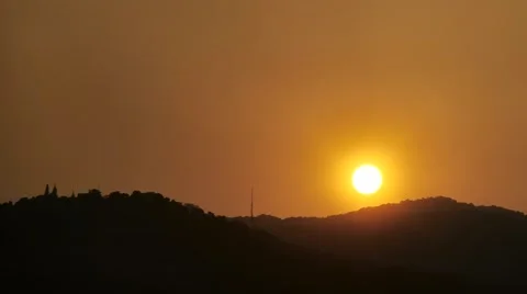 Sunset over Doi Suthep mountains Video stock 62889203