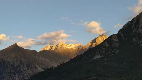 Sunset over Dolomites time lapse 4K Stock Footage 202221031