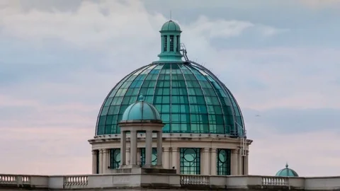 Sunset Over Dome (Trafford Centre, Manchester) Stock Footage 69088068