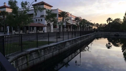 Sunset Over Downtown St Augustine Stock Footage 152602314