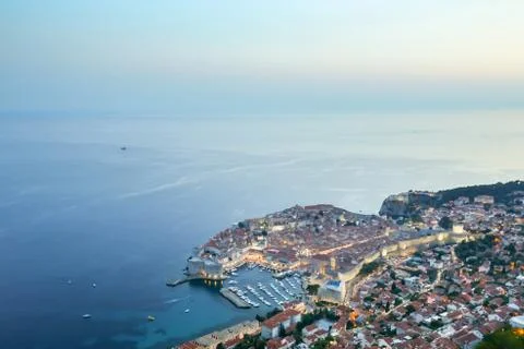 Sunset over Dubrovnik Stock Photos
