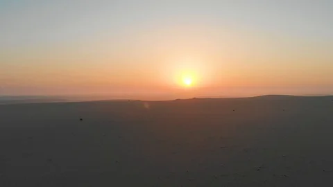 Sunset Over Dune in Desert Stock Footage 130071091