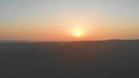 Sunset Over the Dune in Desert Stock Footage 130071110