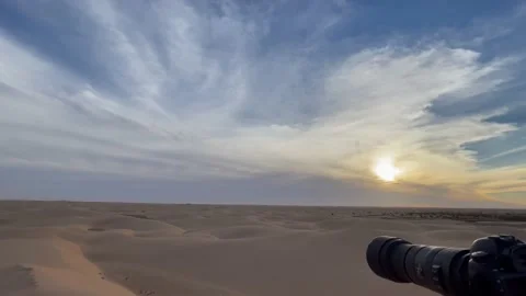 Sunset over the dunes 스톡 동영상 197484435