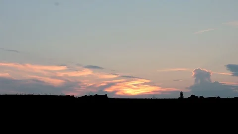 Sunset over Dzimierz Stock Footage 112013198