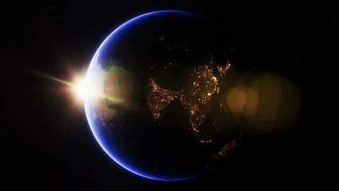 Sunset Over The Earth. Seamless Loop. Stock Footage 140680644