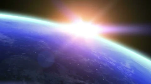 Sunset over the earth seen from space 動画素材 68857914